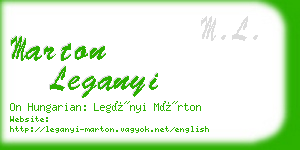 marton leganyi business card